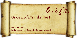 Oroszlán Ábel névjegykártya